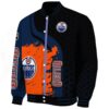edmonton oilers hexagonal pattern blue black jacket best selling