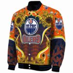edmonton oilers sunflower bloom blue yellow jacket best selling