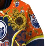 edmonton oilers sunflower bloom blue yellow jacket best selling