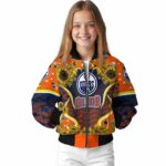 edmonton oilers sunflower bloom blue yellow jacket best selling