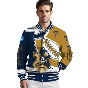fiu panthers baseball stitching gold white jacket high quality