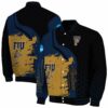 fiu panthers hexagonal pattern blue black jacket fashion forward