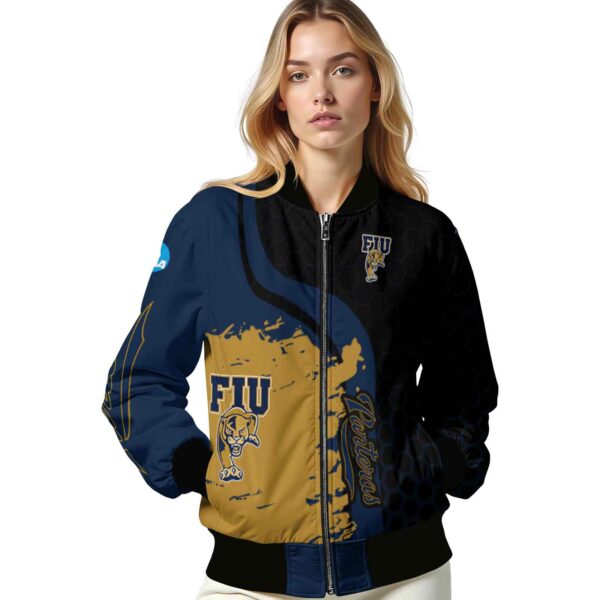 fiu panthers hexagonal pattern blue black jacket latest model