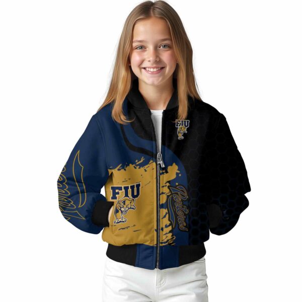 fiu panthers hexagonal pattern blue black jacket top rated