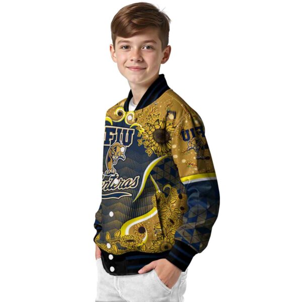 fiu panthers sunflower bloom blue yellow jacket trendy