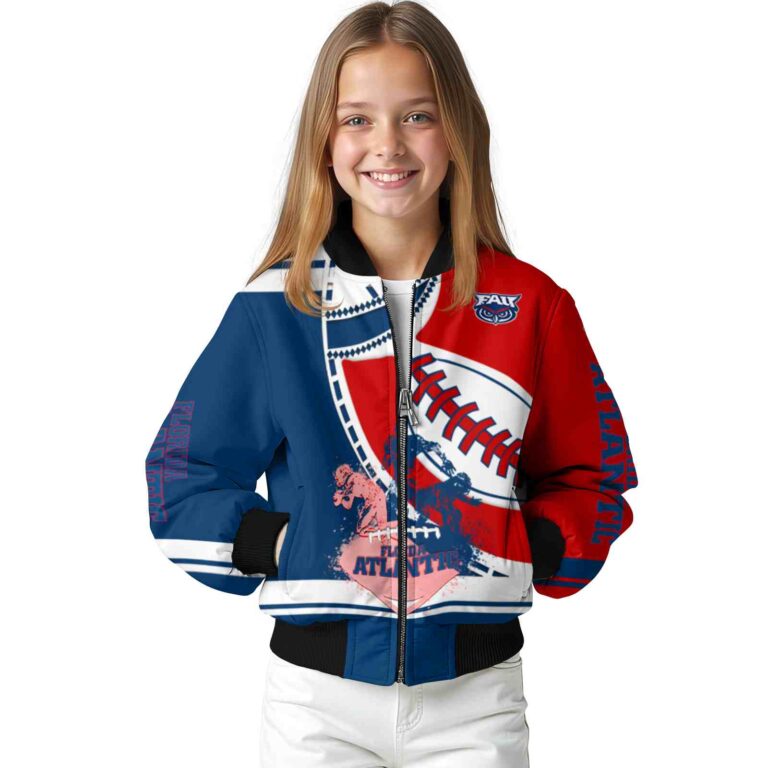 florida atlantic owls baseball stitching red white jacket top rated