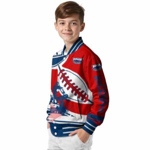 florida atlantic owls baseball stitching red white jacket trendy