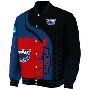 florida atlantic owls hexagonal pattern blue black jacket best selling