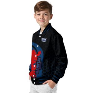 florida atlantic owls hexagonal pattern blue black jacket trendy