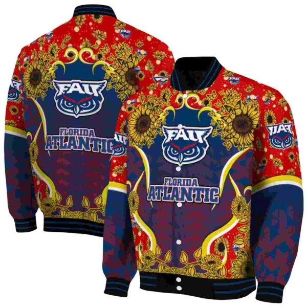 florida atlantic owls sunflower bloom blue yellow jacket fashion forward
