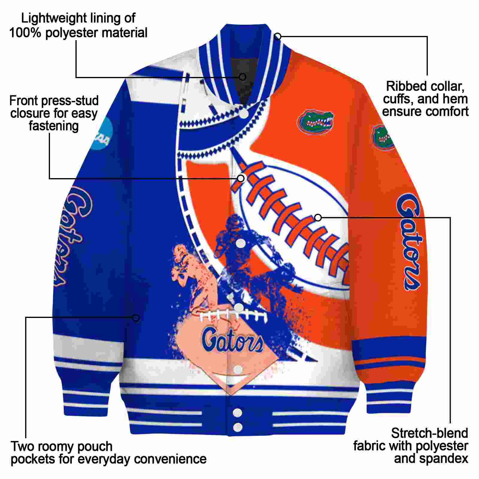 florida gators baseball stitching orange white jacket new arrival florida gators baseball stitching orange white jacket new arrival