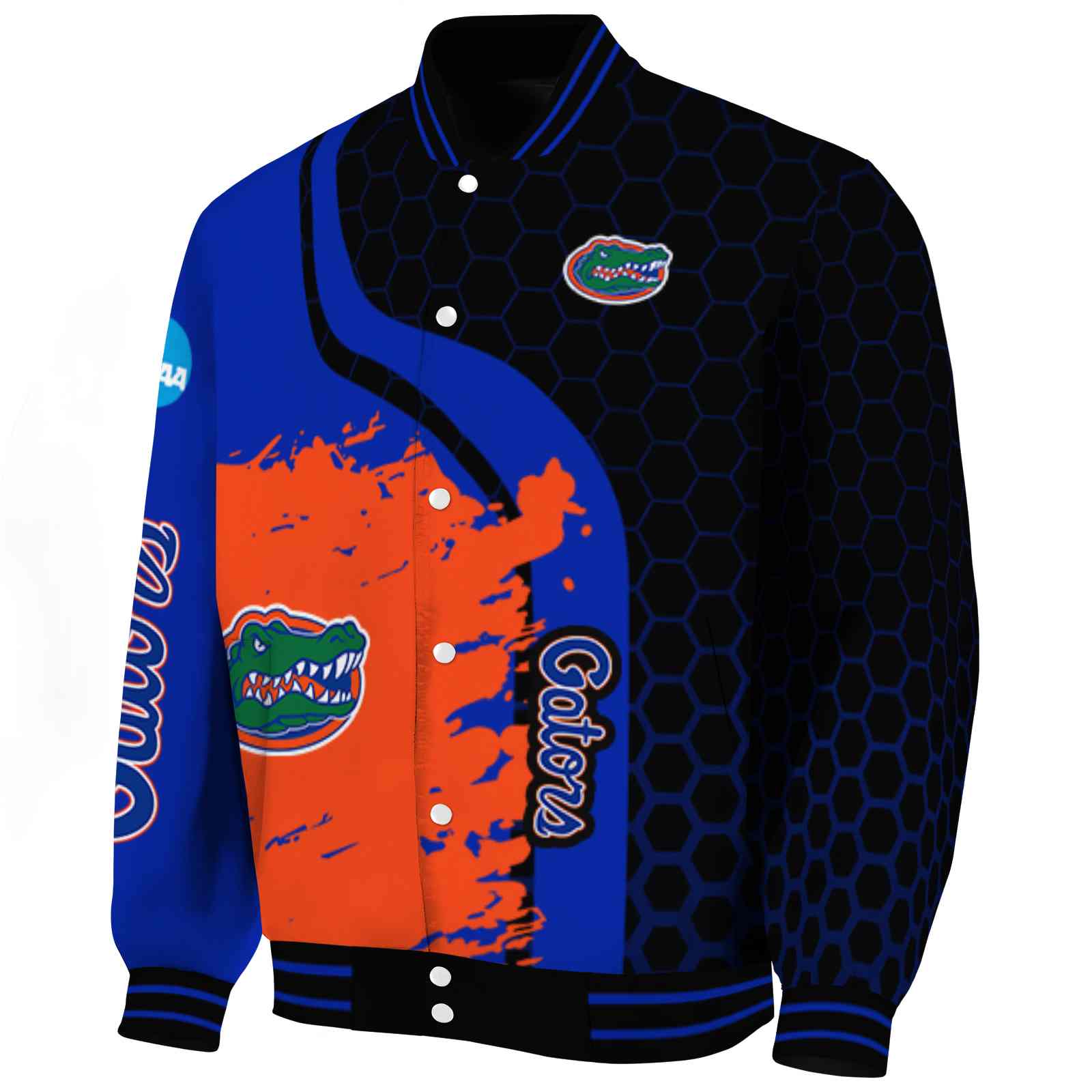 florida gators hexagonal pattern blue black jacket best selling florida gators hexagonal pattern blue black jacket best selling