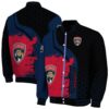 florida panthers hexagonal pattern red black jacket fashion forward