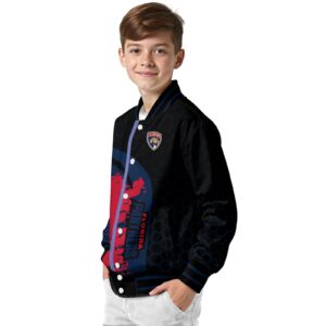 florida panthers hexagonal pattern red black jacket trendy
