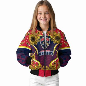 florida panthers sunflower bloom red yellow jacket top rated