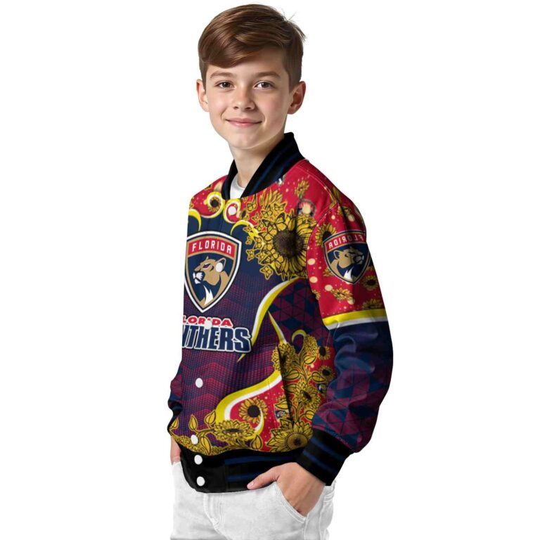 florida panthers sunflower bloom red yellow jacket trendy