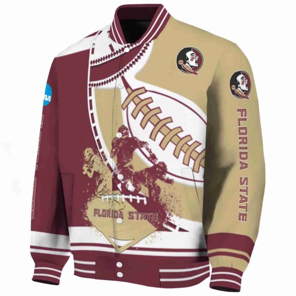 florida state seminoles baseball stitching gold white jacket best selling