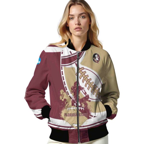 florida state seminoles baseball stitching gold white jacket latest model