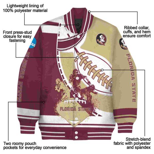 florida state seminoles baseball stitching gold white jacket new arrival