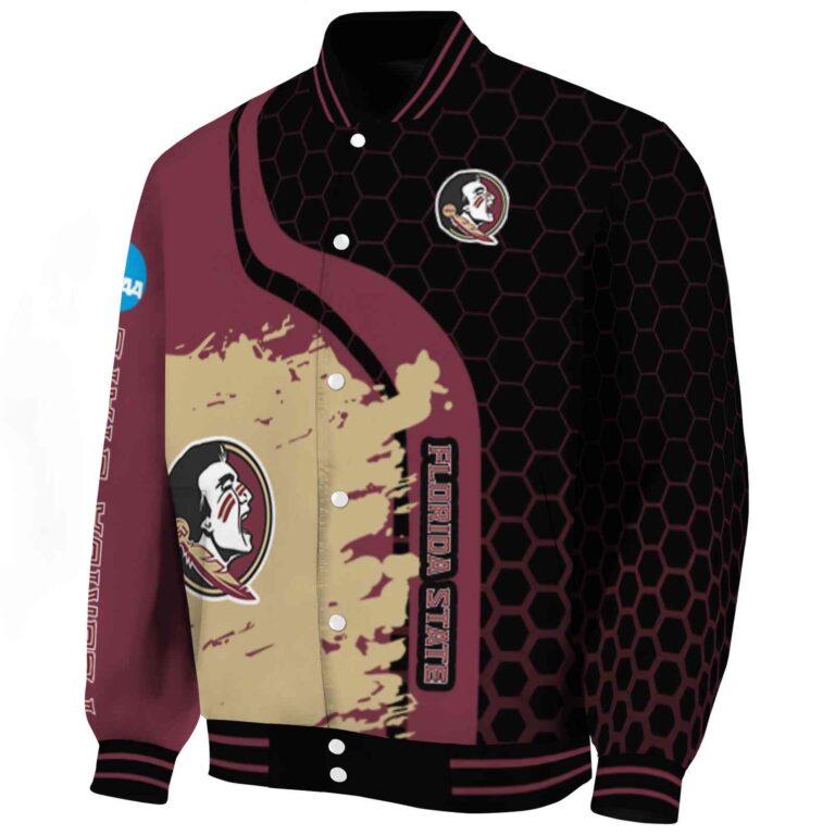 florida state seminoles hexagonal pattern garnet black jacket best selling