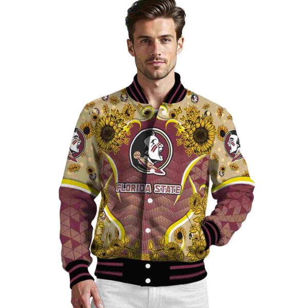 florida state seminoles sunflower bloom garnet yellow jacket high quality