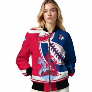 fresno state bulldogs baseball stitching blue white jacket latest model
