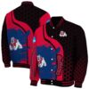 fresno state bulldogs hexagonal pattern red black jacket fashion forward