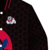 fresno state bulldogs hexagonal pattern red black jacket premium grade