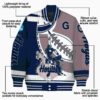 georgetown hoyas baseball stitching grey white jacket new arrival