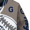 georgetown hoyas baseball stitching grey white jacket premium grade