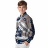 georgetown hoyas baseball stitching grey white jacket trendy