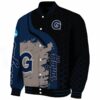 georgetown hoyas hexagonal pattern blue black jacket best selling