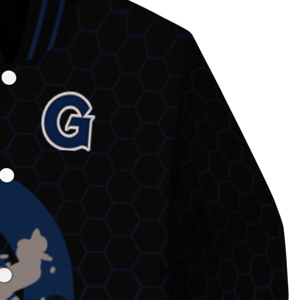 georgetown hoyas hexagonal pattern blue black jacket premium grade