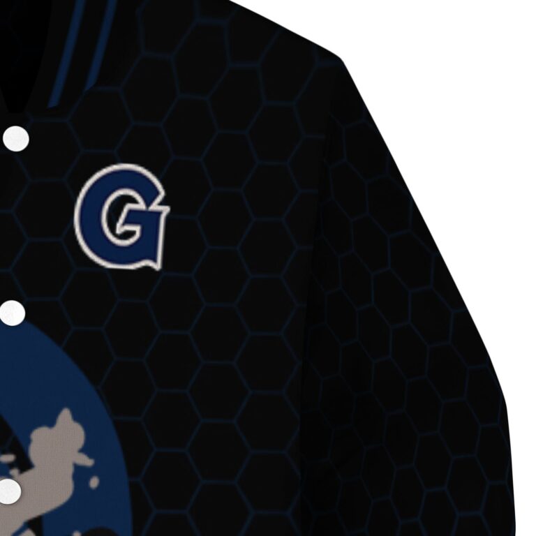 georgetown hoyas hexagonal pattern blue black jacket premium grade