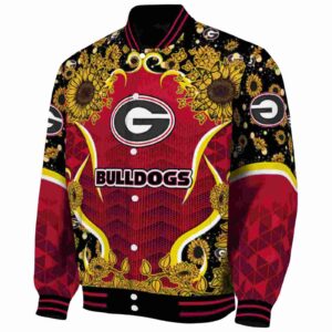 georgia bulldogs sunflower bloom red yellow jacket best selling