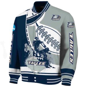 georgia southern eagles baseball stitching grey white jacket best selling