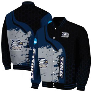georgia southern eagles hexagonal pattern blue black jacket fashion forward