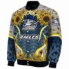 georgia southern eagles sunflower bloom blue yellow jacket best selling