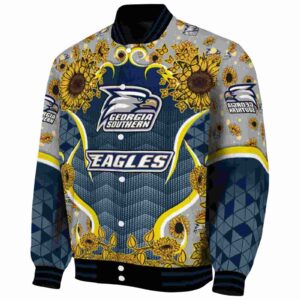 georgia southern eagles sunflower bloom blue yellow jacket best selling