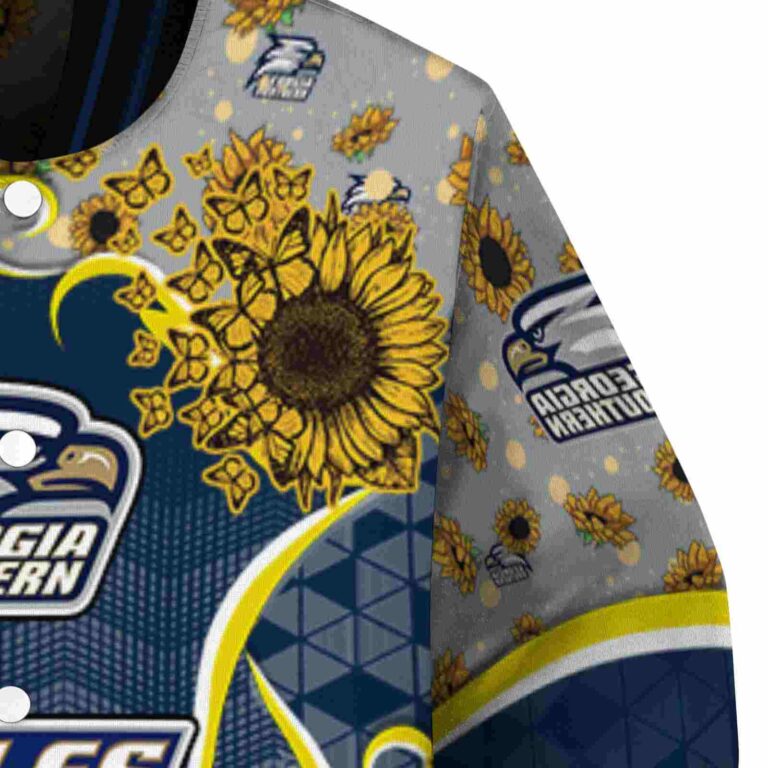 georgia southern eagles sunflower bloom blue yellow jacket premium grade