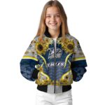 georgia southern eagles sunflower bloom blue yellow jacket best selling