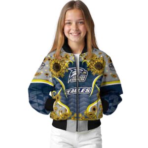georgia southern eagles sunflower bloom blue yellow jacket top rated