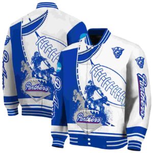georgia state panthers baseball stitching white jacket fashion forward