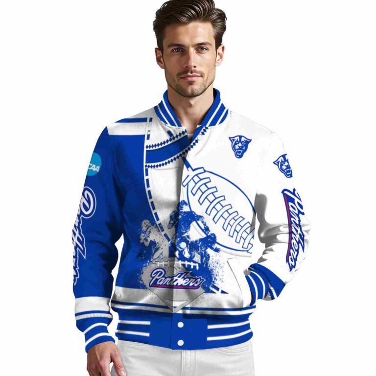 georgia state panthers baseball stitching white jacket high quality