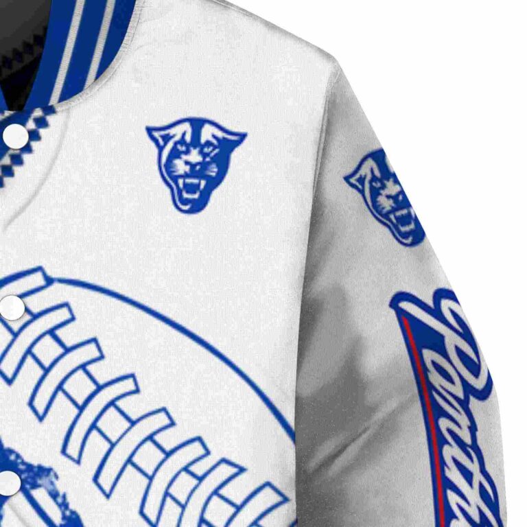 georgia state panthers baseball stitching white jacket premium grade
