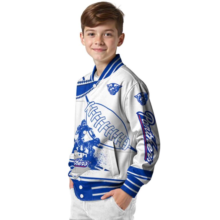 georgia state panthers baseball stitching white jacket trendy