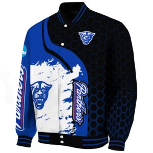 georgia state panthers hexagonal pattern blue black jacket best selling