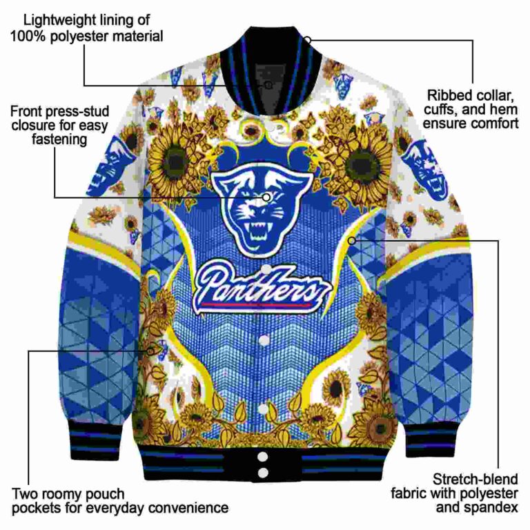 georgia state panthers sunflower bloom blue yellow jacket new arrival