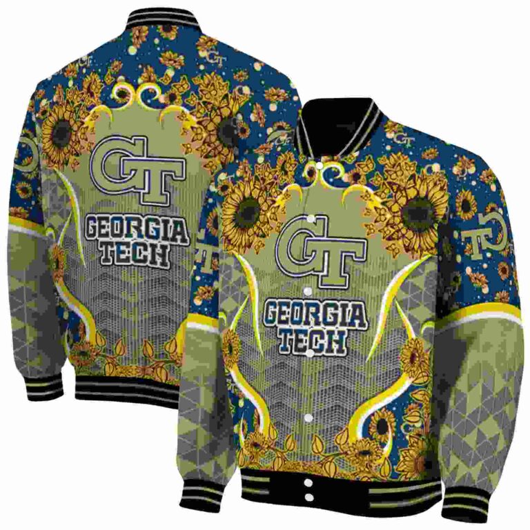 georgia tech yellow jackets sunflower bloom gold yellow jacket fashion forward