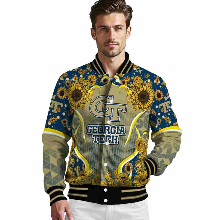 georgia tech yellow jackets sunflower bloom gold yellow jacket high quality